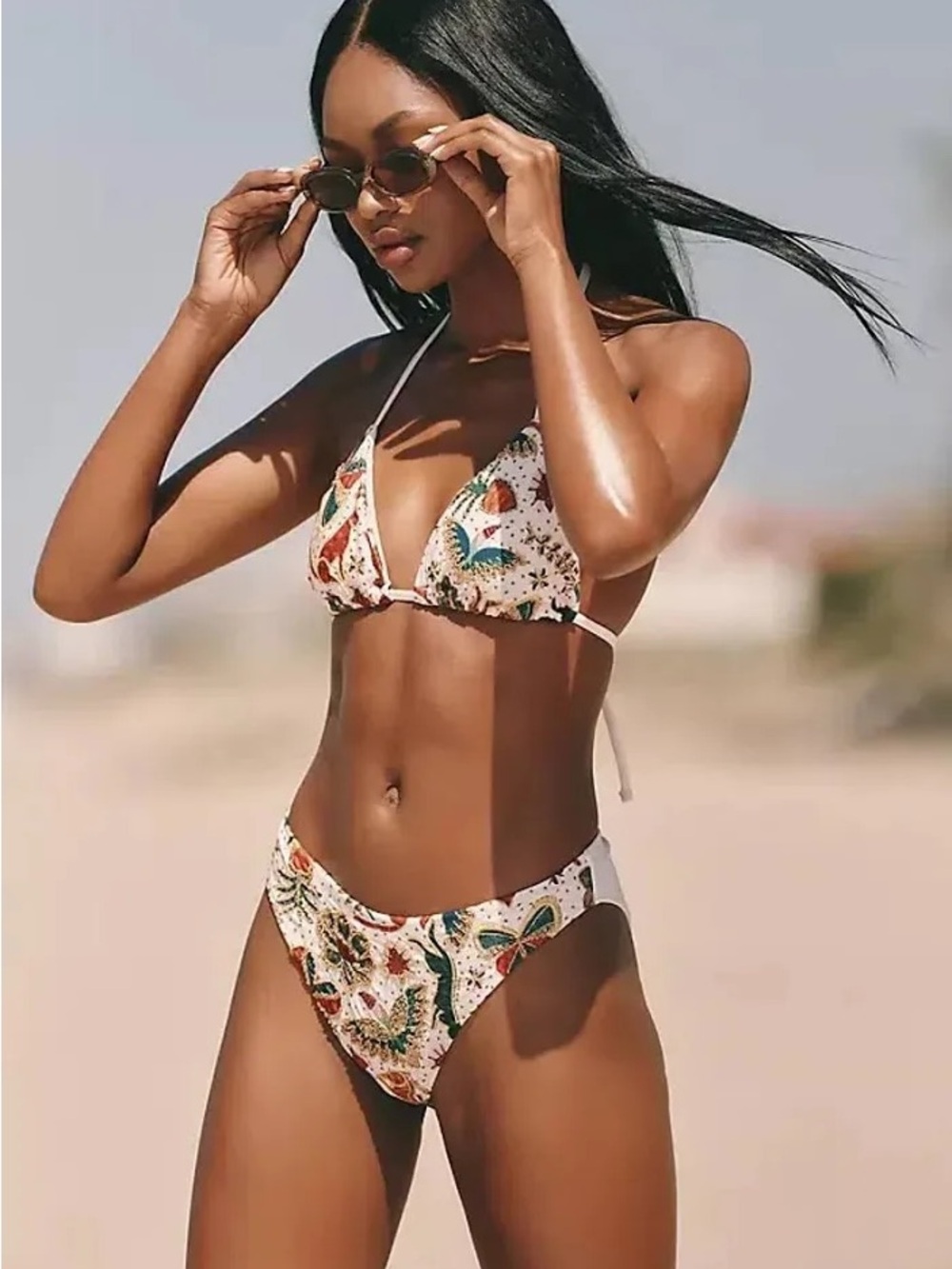NWT Farm Rio x Anthropologie beaded swim set